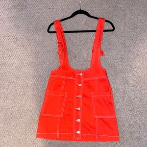 Forever 21 Red Skirt with overalls